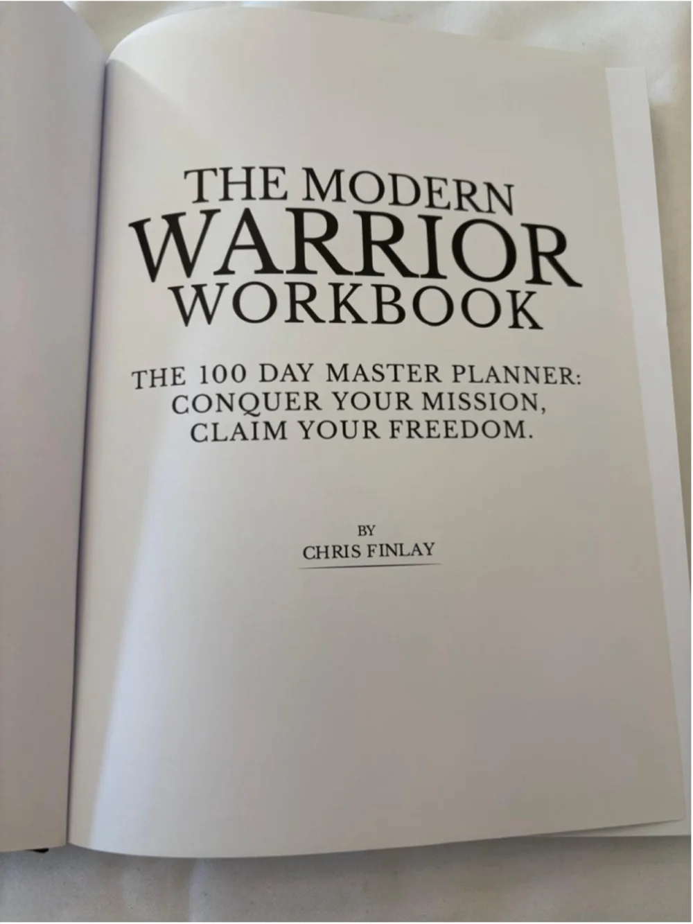 Chris Finlay The Modern Warrior Workbook Planner One Size Black #E98